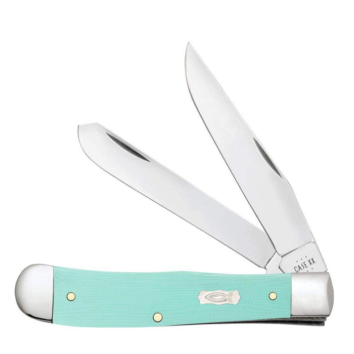 Case Seafoam Green G 0 - Smooth Trapper (10254 SS) Knife
