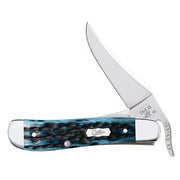 Pocket Worn Mediterranean Blue Bone Peach Seed Jig RussLock (61963L SS)