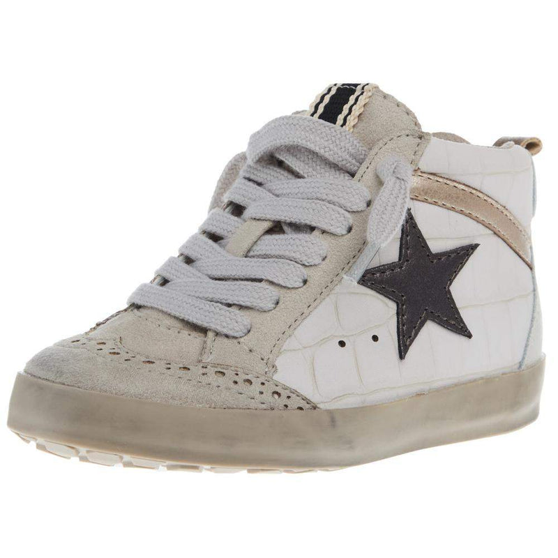 Paulina Toddlers Taupe Croco High Top Sneaker