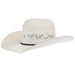 55 Ivory 4 1/4in Brim Minnick Charcoal Band Straw