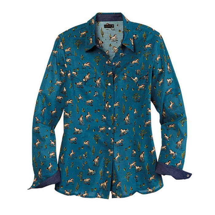Tin Haul Women's Kickin Up Dust Print Snap Shirt