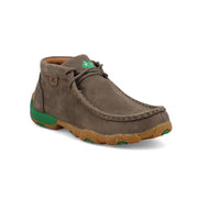 Youth 4-H Deep Taupe and Kelly Green Chukka Driving Moc