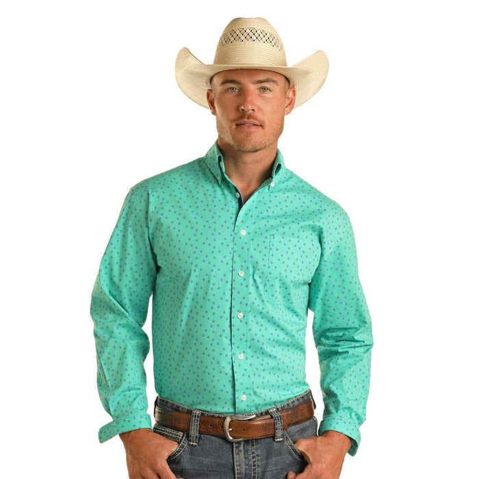 Panhandle Men's Micro Aztec Button Down Shirt