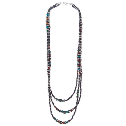 Layered Navajo Pearl Oyster Necklace