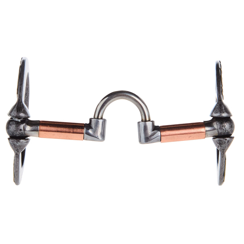 NRS Silver Floral Engraved Correctional Port Snaffle Bit