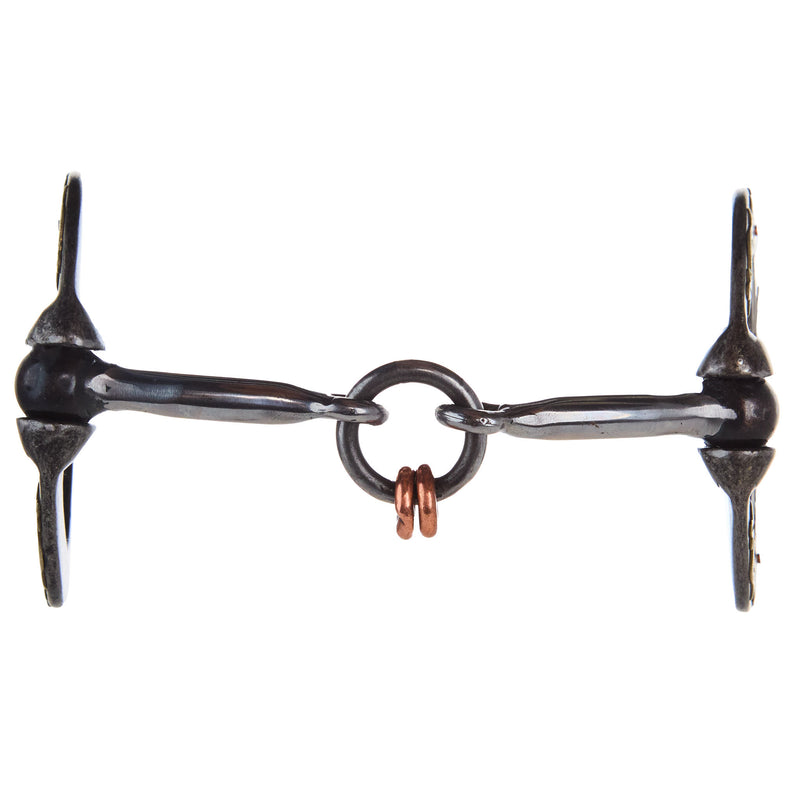 NRS Silver Floral Engraved Copper Lifesaver Snaffle Bit