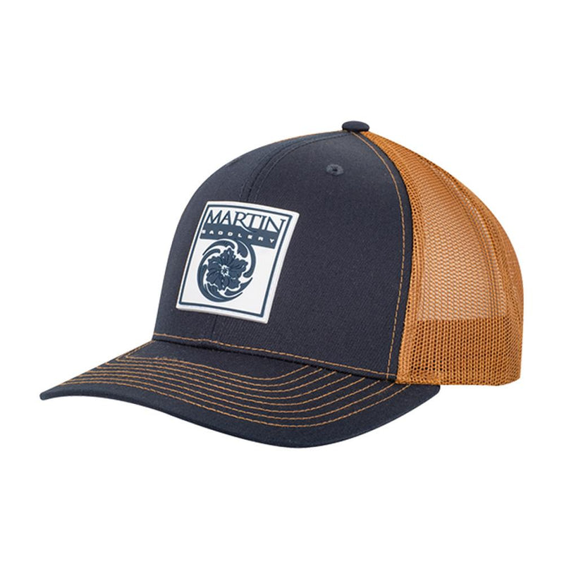 Navy and Caramel Rubber Patch Cap