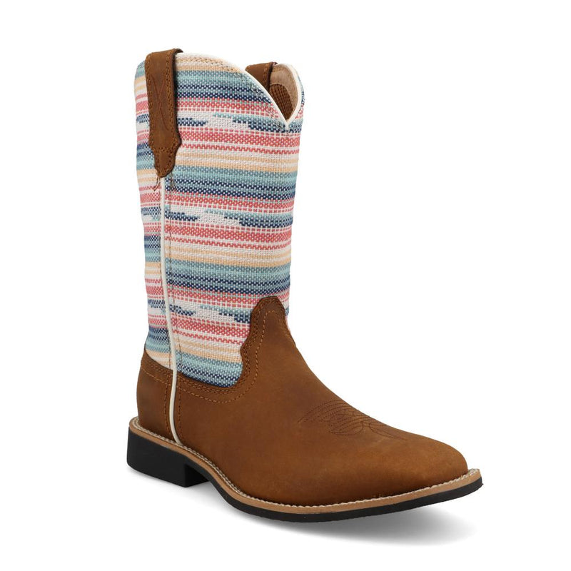 Youth Top Hand Pecan Vamp with Multicolor Shaft Boot