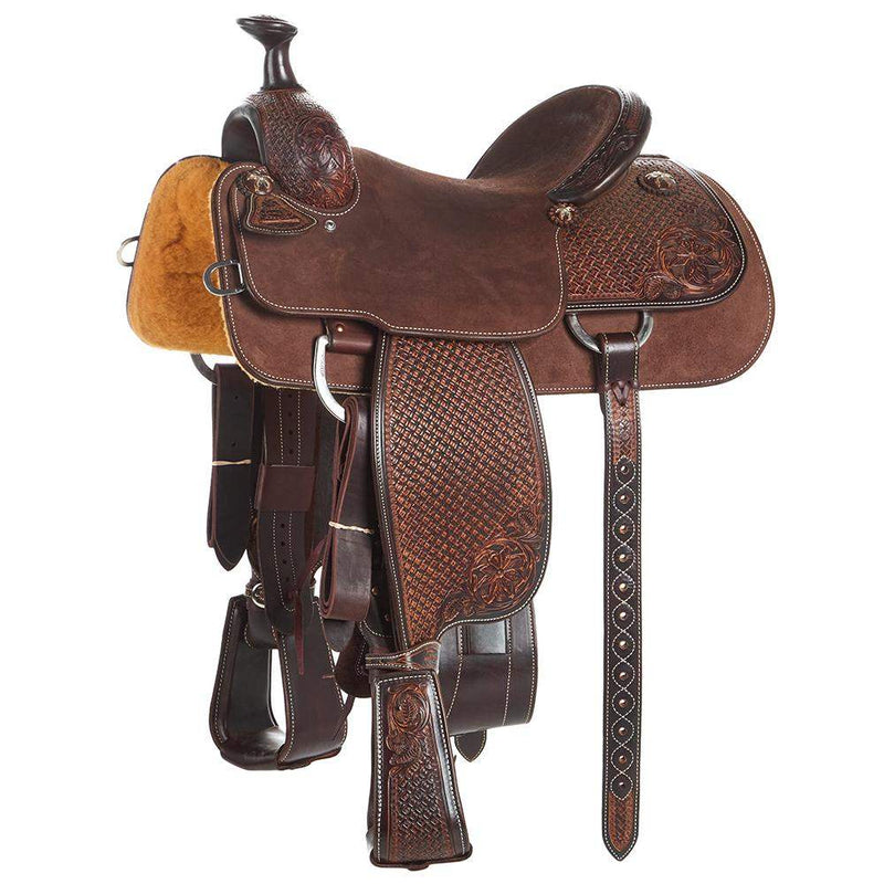 Martin Saddlery Chocolate 5/8 Breed Desert Flower Martin Basket Combo Team Roper
