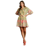 Women's Sage Tassel Belt Midi Dress
