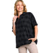 Umgee Usa Inc. Women's Black Button Polka Dot Top