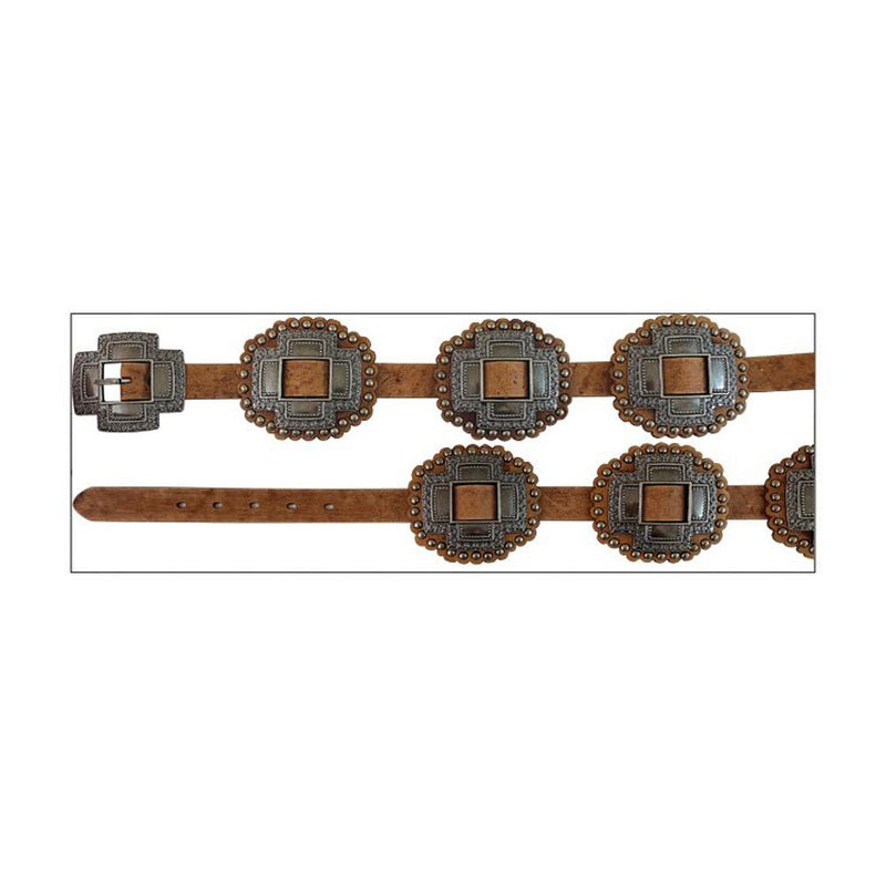 Roper Women's Tan Cross Concho Belt