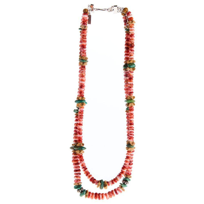 Paige Wallace Spiny Two Strand Necklace
