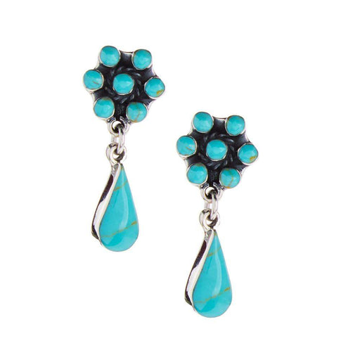 Paige Wallace Turquoise Cluster Dangle Earrings