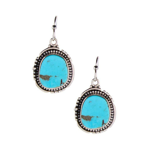 Turquoise Freeform Dot Dangle Earrings