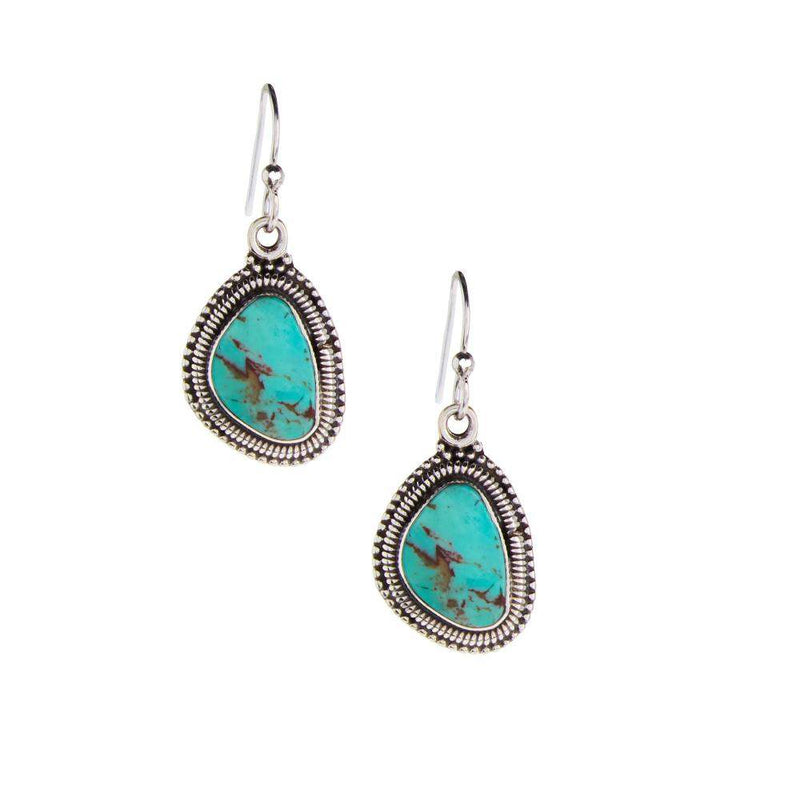 Paige Wallace Green Teardrop Dot Earrings