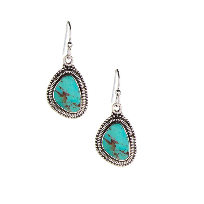 Paige Wallace Green Teardrop Dot Earrings