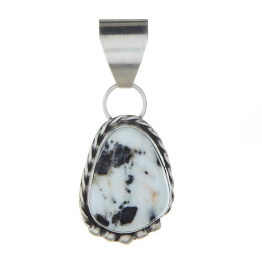 Sterling Silver White Buffalo Pendant