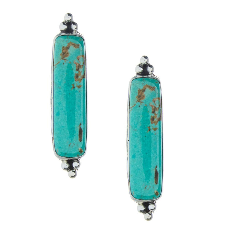 Sterling Silver Turquoise Bar Earrings