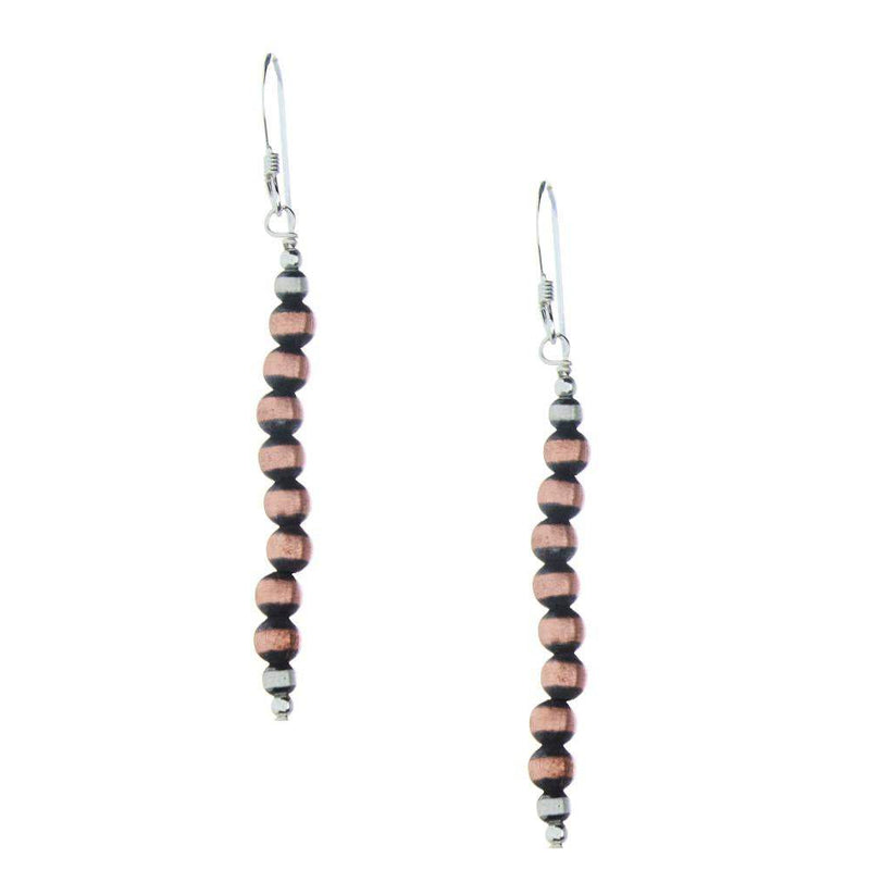 NRS Sterling Silver Copper Pearl Earrings