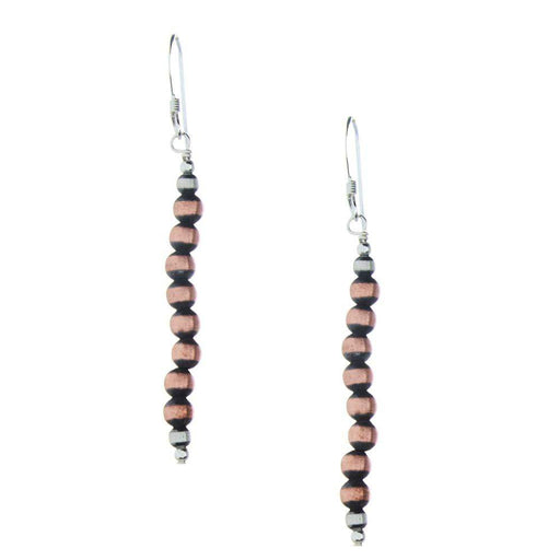 NRS Sterling Silver Copper Pearl Earrings