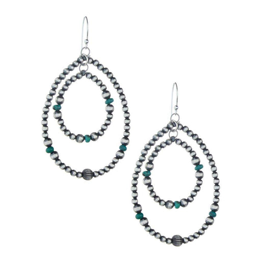Sterling Pearl and Turquoise Earrings
