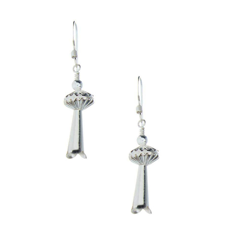 NRS Sterling Squash Blossom Dangle Earrings
