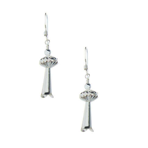NRS Sterling Squash Blossom Dangle Earrings
