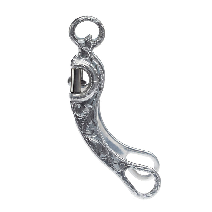 NRS Engraved Aluminum Sweet Iron Snaffle Shank Bit