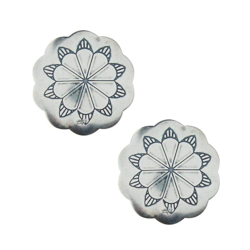 NRS Sterling Silver Stamped Stud Earrings
