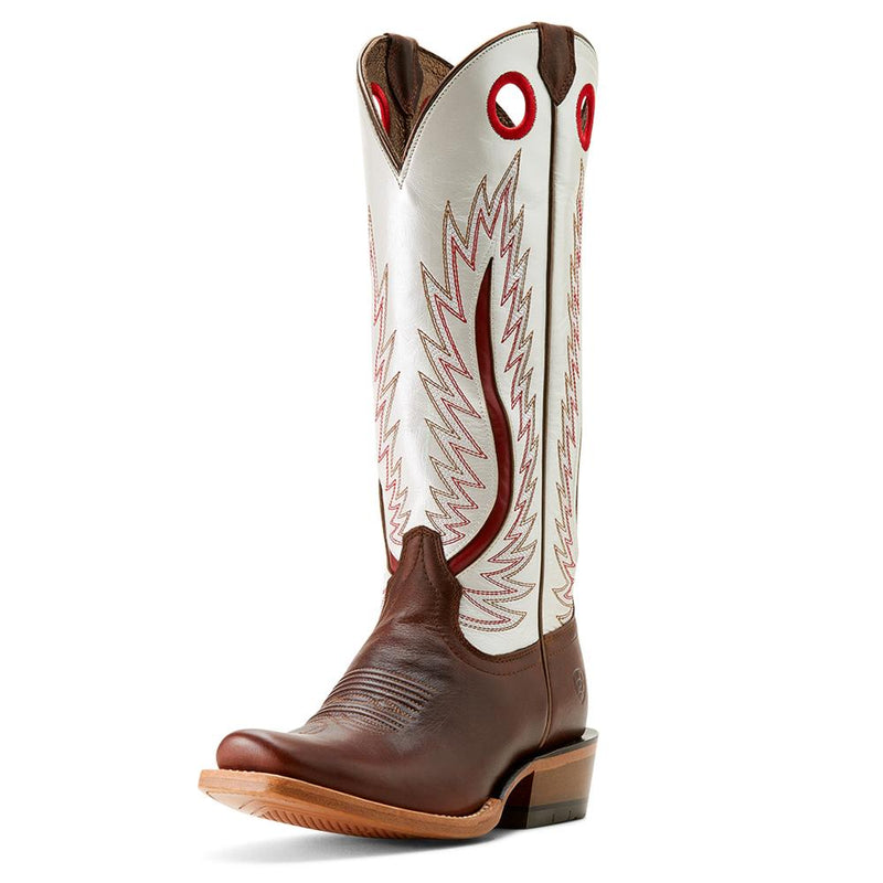Women`s Brown Vamp 14In White Top Futurity Cowgirl Boot
