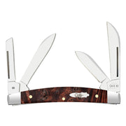 XX Small Congress Smooth Brown Maple Burl Wood Pocket Knife CA64069