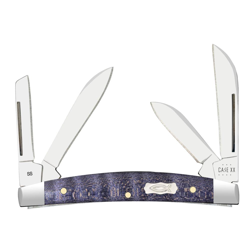 メープル 様 Case XX Small Congress Smooth Purple Curly Maple Pocket Knife CA80548