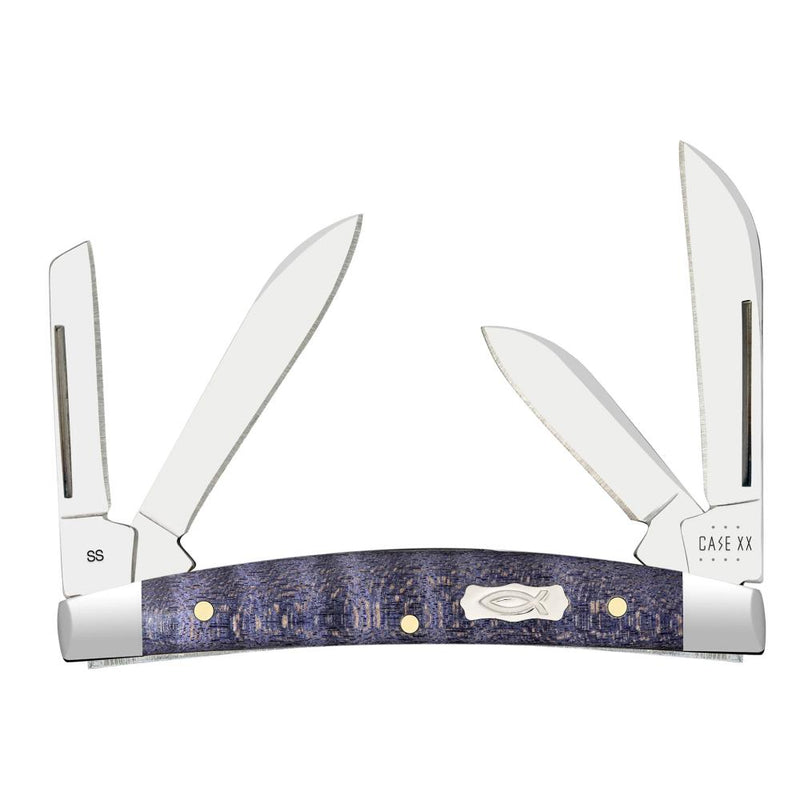 XX Small Congress Smooth Purple Curly Maple Pocket Knife CA80548