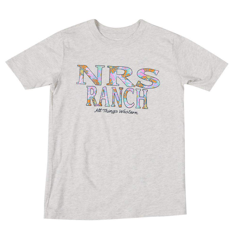 NRS Youth Floral Logo Oatmeal Tee