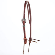Cowperson Tack 5/8`` Black Floral Heel Buckle with Gemstone Slot Ear Headstall