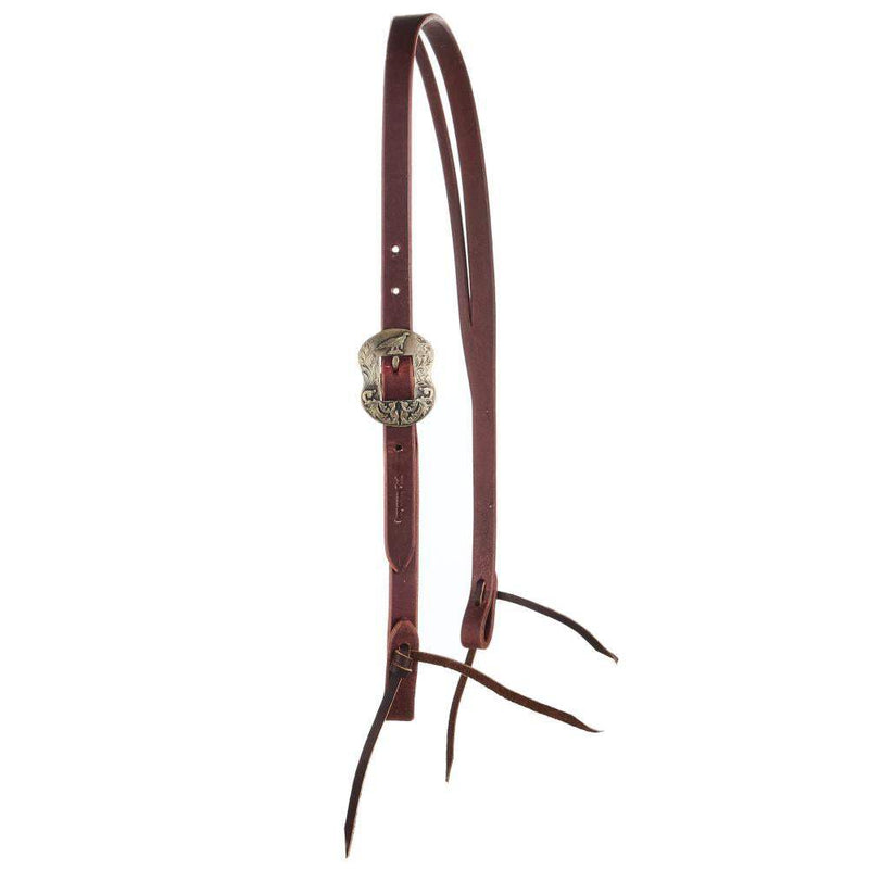 Cowperson Tack 3/4`` Turkey Buckle Slit Ear Headstall