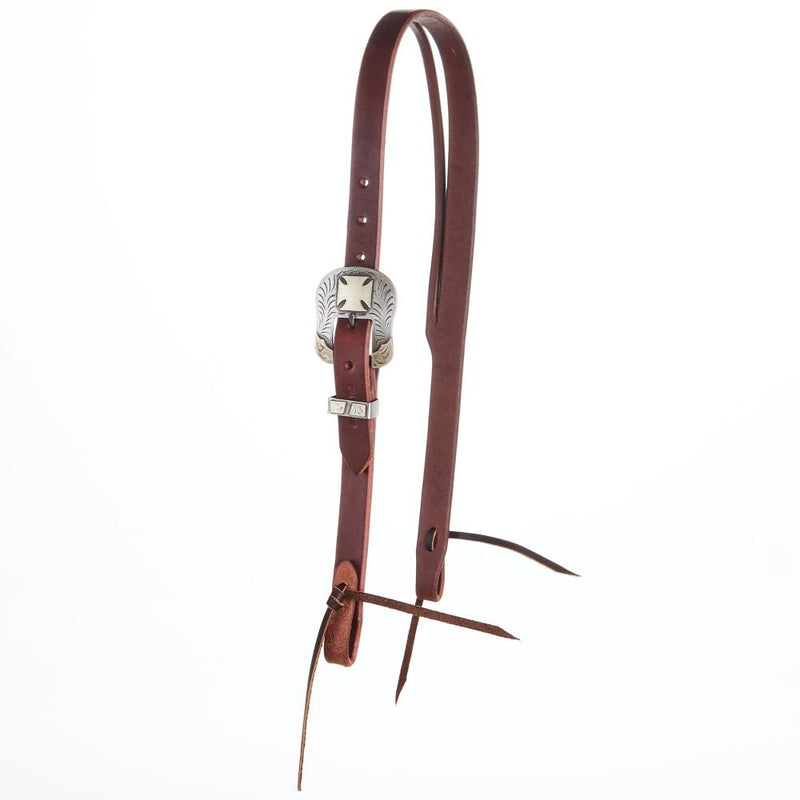 1`` Wide Cross Buckle Slit Ear Headstall