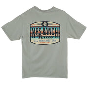 Ranch Pale Jade Stripe Logo Tee