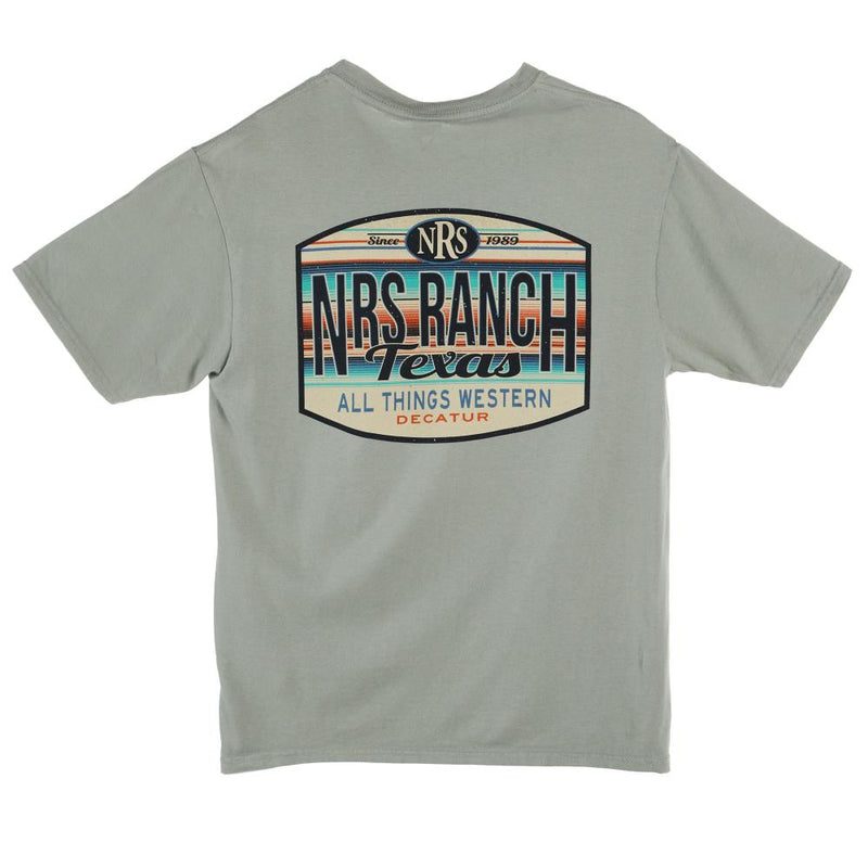 Ranch Pale Jade Stripe Logo Tee