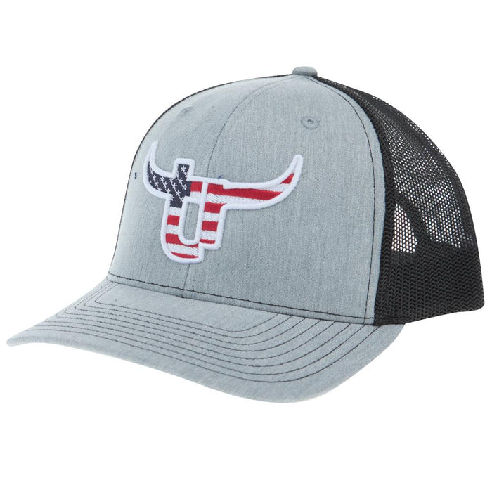 Teamroper Grey and Black Flag Logo Cap