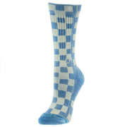 Stance Unisex Cruzer Blue Steel Checkered Crew Sock