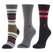 Unisex Parallels 3 Pack Crew Socks