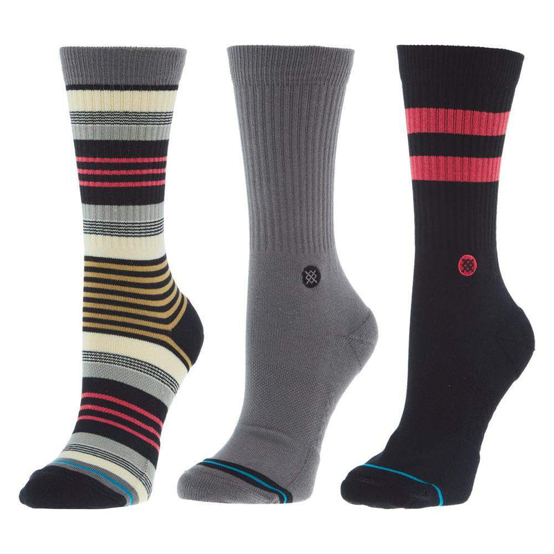 Unisex Parallels 3 Pack Crew Socks