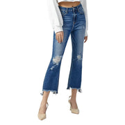 Women's Dark Wash High Rise Crop Jeans
