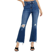Risen Jeans Women's Dark Wash Crop Flare Jean