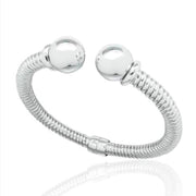 Charleston Twisted Silver Bangle