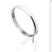 Cambridge Silver Locked Bangle