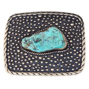 Paige Wallace Turquoise Slab Rope Edge Buckle