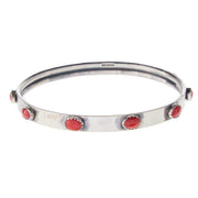 NRS Sterling Silver Coral Bangle